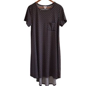 LulaRoe Geometric Pattern Midi Dress Medium Womens